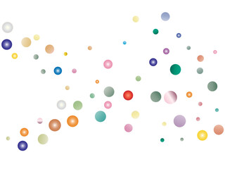  Abstract watercolour background with colorful circles on white.