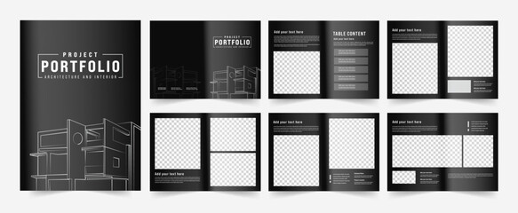 Architect Brochure, A4 size brochure design for interior portfolio template
