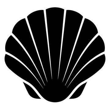 recommend clip art: Clam shell icon or marine mollusk animal