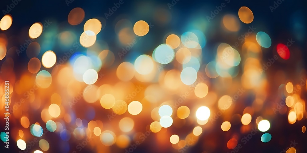 Poster a colorful array of lights illuminate the night sky, creating a mesmerizing ambiance in the foregrou