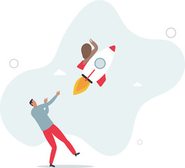 Accelerate business, increase agility and efficiency, sprint or fast, innovation to increase work speed concept.flat illustration.