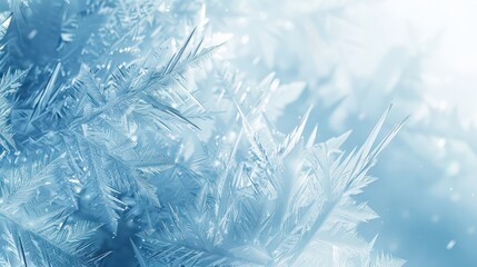 Crystal Frost: Stunning 3D Ice Crystals and Frosty Textures Background for Purity and Freshness Themes