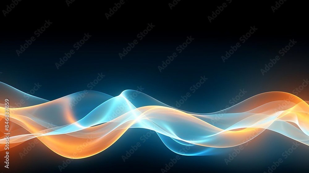 Poster a blurry light illuminates a dark background, creating a mesmerizing visual effect