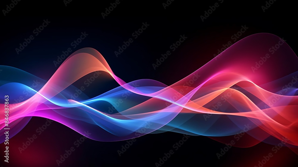 Poster a red light illuminates a dark background, creating a mesmerizing visual effect