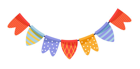 Colorful Party Bunting Flags Vector