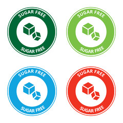 Conjunto de iconos sin azúcar. Vector