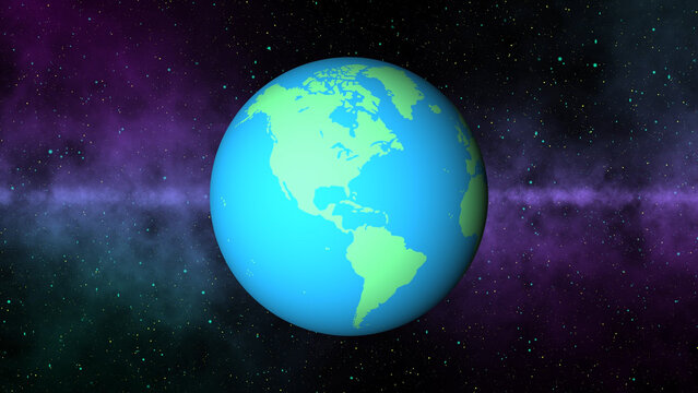 Earth Planet Stars Motion Effect 4k 1:1 16:9 9:16