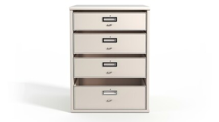 Filing cabinet isolated white background