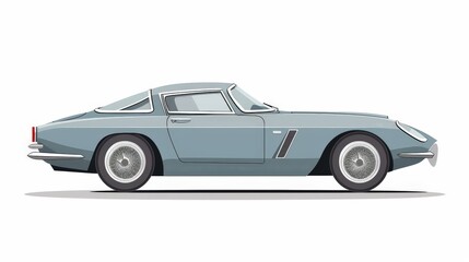 Car side view illustration on a white background.
