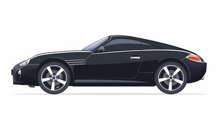Car side view illustration on a white background.
