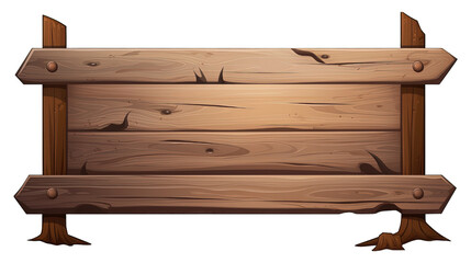 Old wooden medieval tavern signboard, isolated on transparant background, wood board.