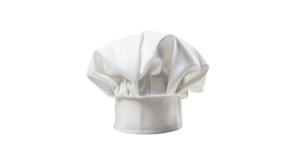 White Chef Hat isolated on transparent background