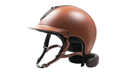 Fototapeta premium Classic Jockey helmet for horse-riding athlete isolated on transparent background