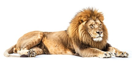 Lion isolated white background