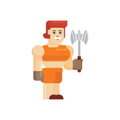 Valkyrie, Geometric flat design character illustration