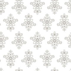 Elegant Beige Floral Damask Pattern