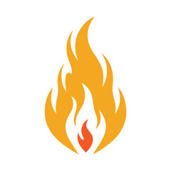 Fire Flames with Bright Orange Blazing vector