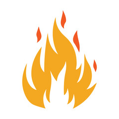 Fire Flames with Bright Orange Blazing vector