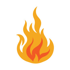 Fire Flames with Bright Orange Blazing vector
