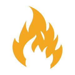 Fire Flames with Bright Orange Blazing vector