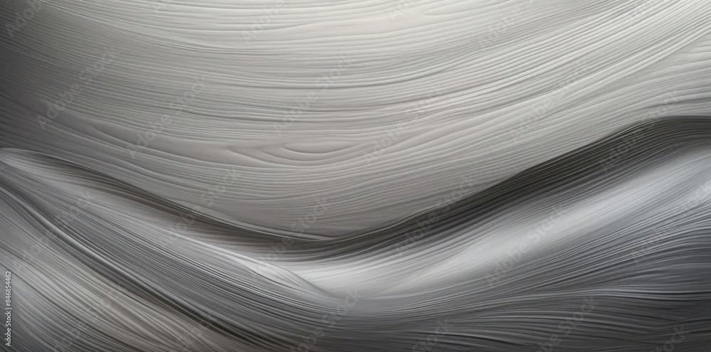 Poster texture brushed aluminum on a isolated background, with a red and white striped object in the foregr