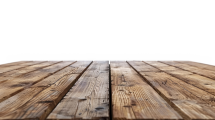 wood table top on isolated transparent background