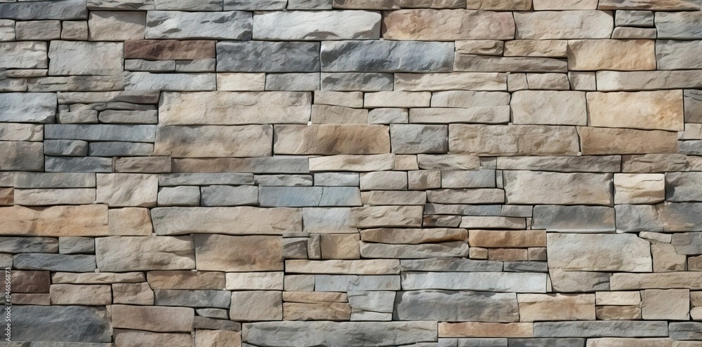 Poster stone tile texture on a brick wall a row of bricks arranged in a row from left to right, with a bric