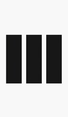 Modern abstract minimalist black squares with shadows on white background