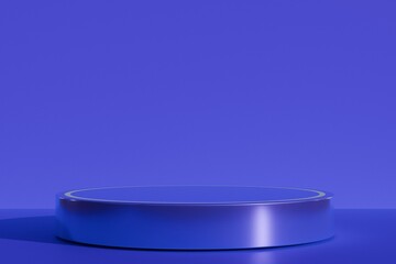 3d background for mock podium for product presentation, purple background. 3d illustration