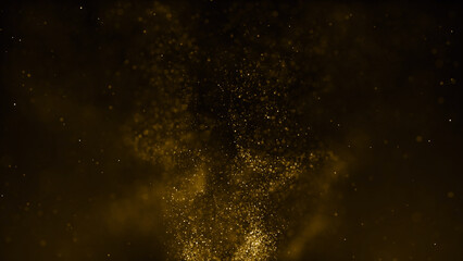 Gold particles golden dust bokeh event awards trailer titles cinematic concert openers luxury celebration background