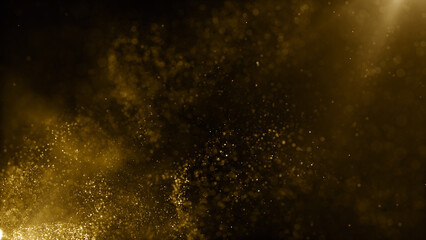 Gold particles golden dust bokeh event awards trailer titles cinematic concert openers luxury celebration background
