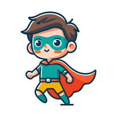 Obraz premium cute child hero icon character