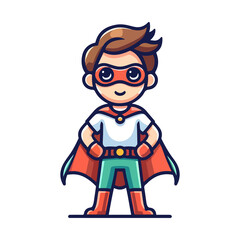 Fototapeta premium cute child hero icon character