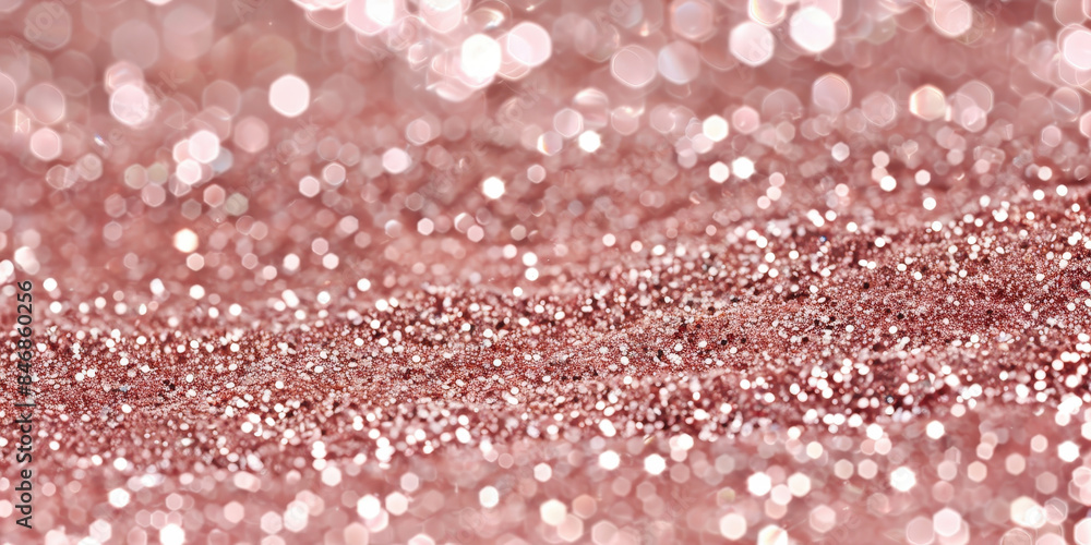 Wall mural A beautiful shimmering pink bokeh background with glittery texture, perfect for festive celebrations and elegant designs, capturing a sparkling and vibrant atmosphere..