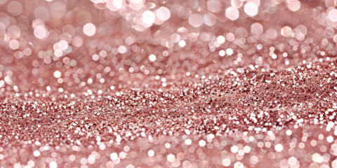 Fototapeta premium A beautiful shimmering pink bokeh background with glittery texture, perfect for festive celebrations and elegant designs, capturing a sparkling and vibrant atmosphere..