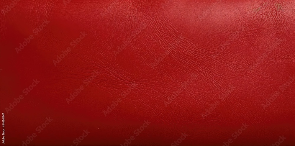 Poster red leather texture as a background a close - up of a red leather object, with a blurred background 