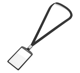 Id cards in transparent plastic cases template, 3d illustration.