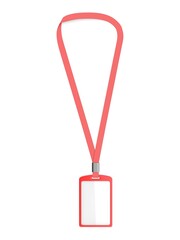 Id cards in transparent plastic cases template, 3d illustration.