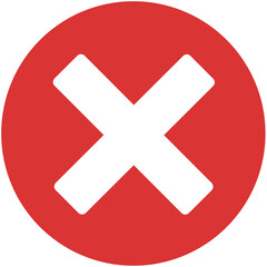 red cross mark round icon