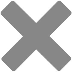 gray cross mark symbol
