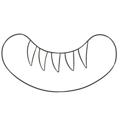 black outline sausage icon symbol