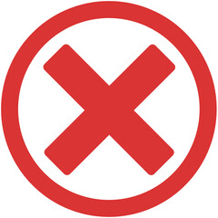 Fototapeta premium red cross mark round symbol