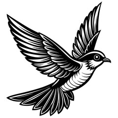 flying bird illustration vector