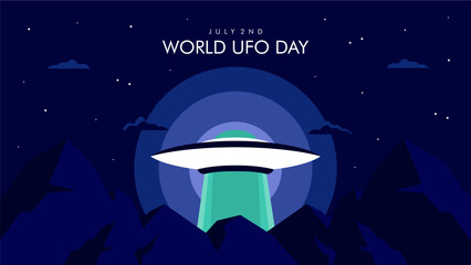 vector world ufo day background template
