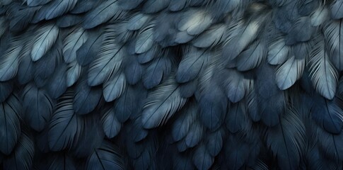 hatch texture of a bird's feathers in close - up, featuring a gray feather on the left