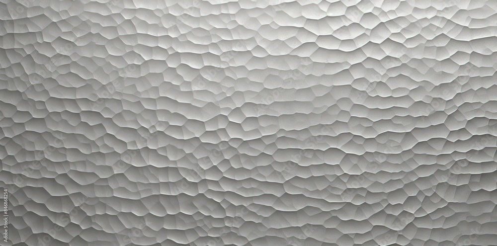 Poster hammered metal texture on a isolated background, with a red and white striped object in the foregrou