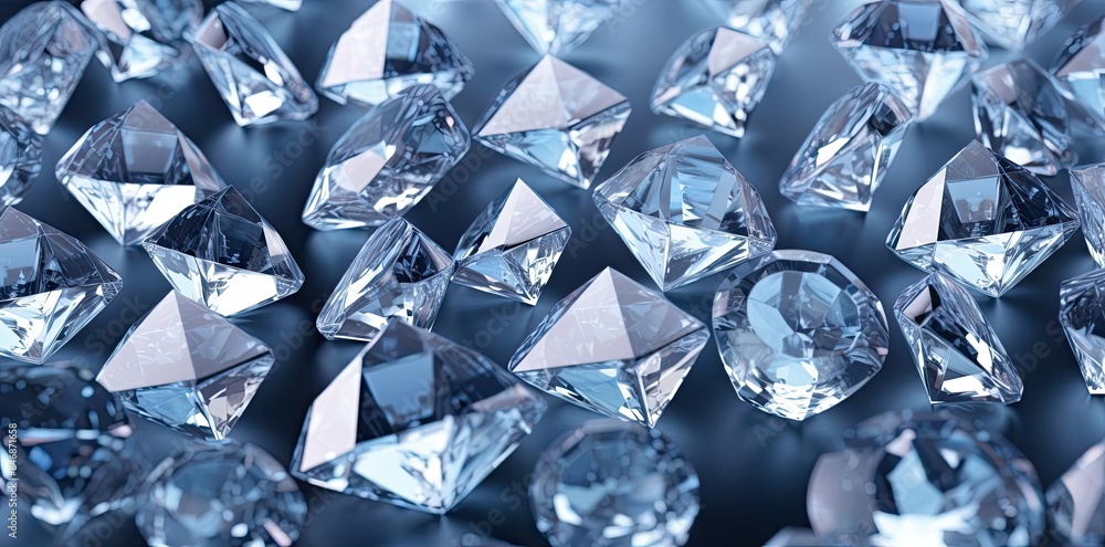 Poster diamonds texture on a black background a row of diamonds arranged in a row from left to right, with 