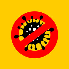 Communicable disease free zone icons vector.