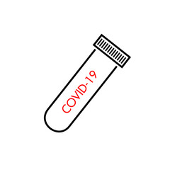 COVID-19 culture test tube for research icons vector.
