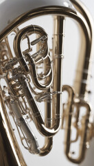 Tuba euphonium horn white background